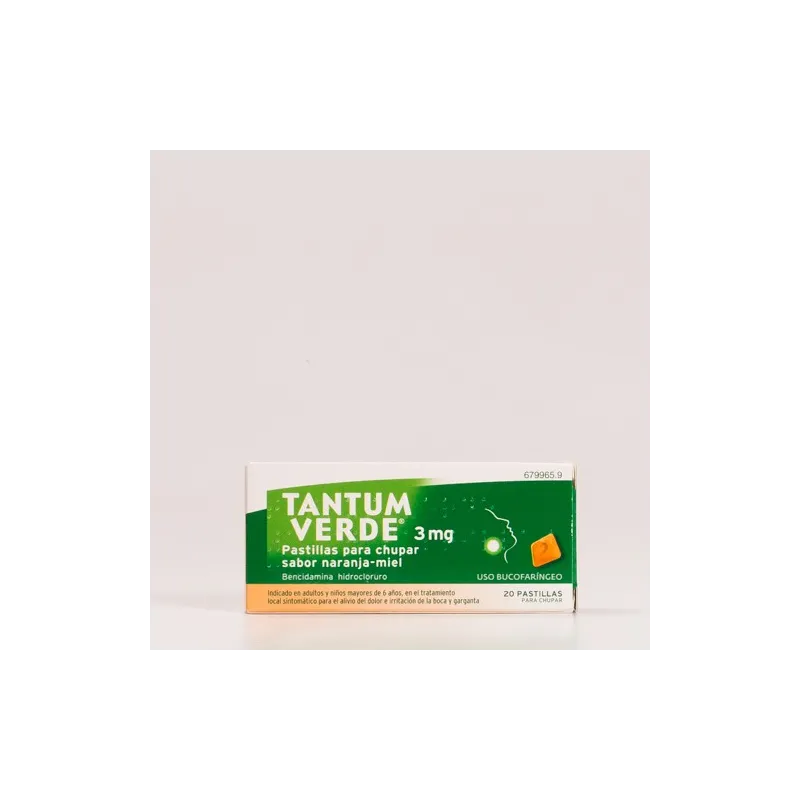 Tantum Verde 3 mg Pastillas para chupar Naranja Miel Tantum Verde 3 mg Pastillas para chupar Naranja Miel