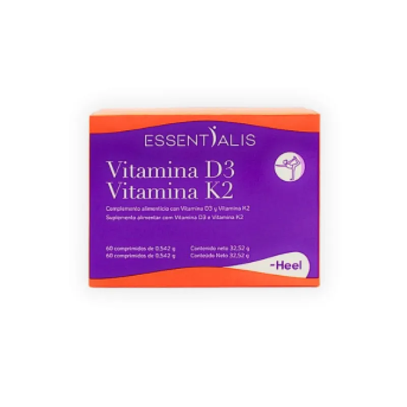 Essentialis Vitamina D3 Vitamina K2, 60 comprimidos Essentialis Vitamina D3 Vitamina K2, 60 comprimidos