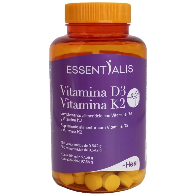 Essentialis Vitamina D3 Vitamina K2, 180 comprimidos Essentialis Vitamina D3 Vitamina K2, 180 comprimidos