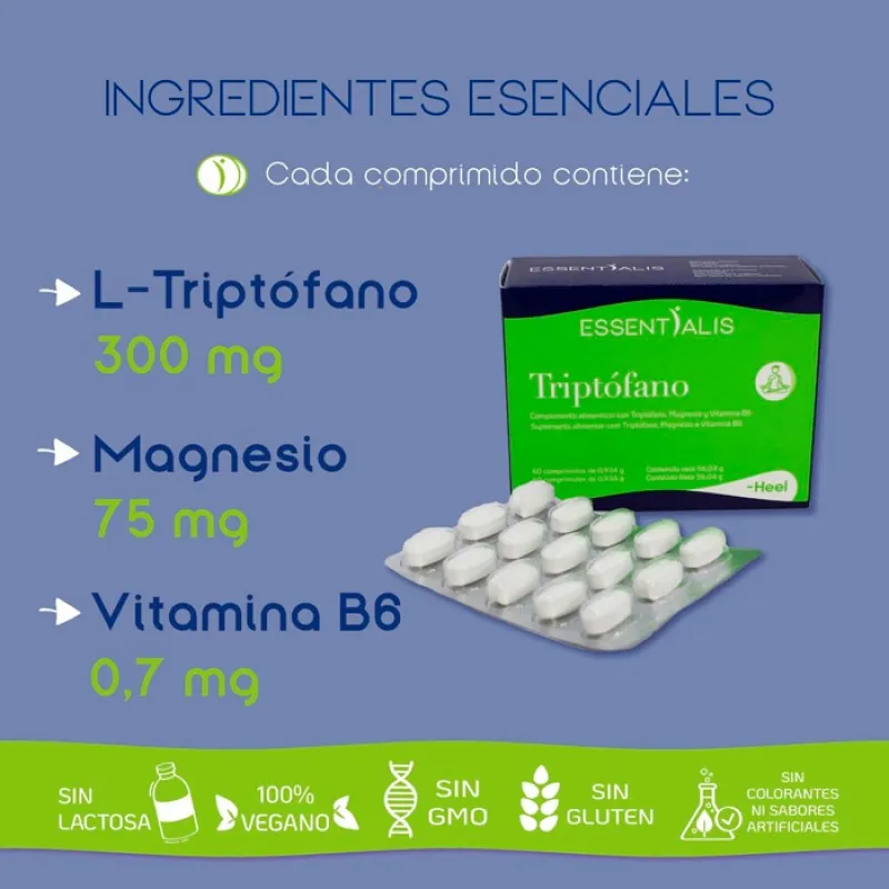 Essentialis Triptófano, 60 comprimidos Essentialis Triptófano, 60 comprimidos