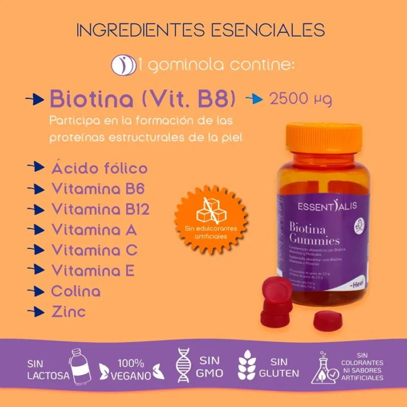 Essentialis Biotina, 60 Gummies Essentialis Biotina, 60 Gummies