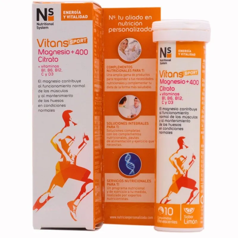 NS Vitans Magnesio Citrato +400, 10 comprimidos efervescentes NS Vitans Magnesio Citrato +400, 10 comprimidos efervescentes