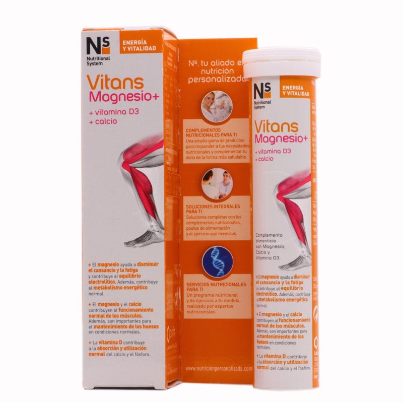 NS Vitans Magnesio+, 15 comprimidos efervescentes