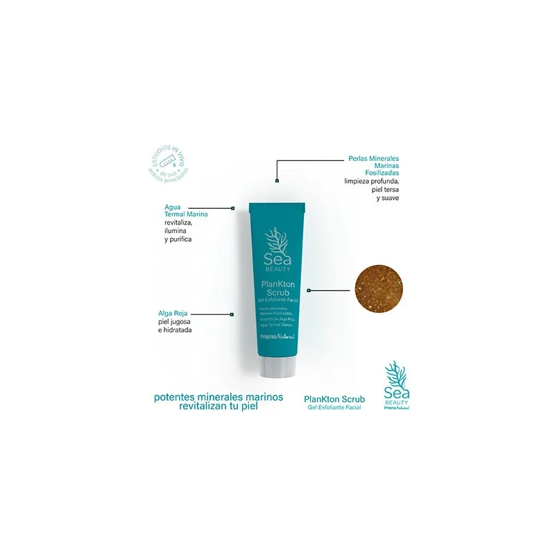 Sea Beauty Plankton Scrub gel exfoliante facial, 50 ml