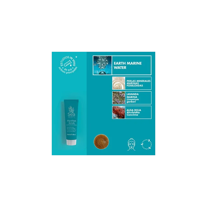 Sea Beauty Plankton Scrub gel exfoliante facial, 50 ml