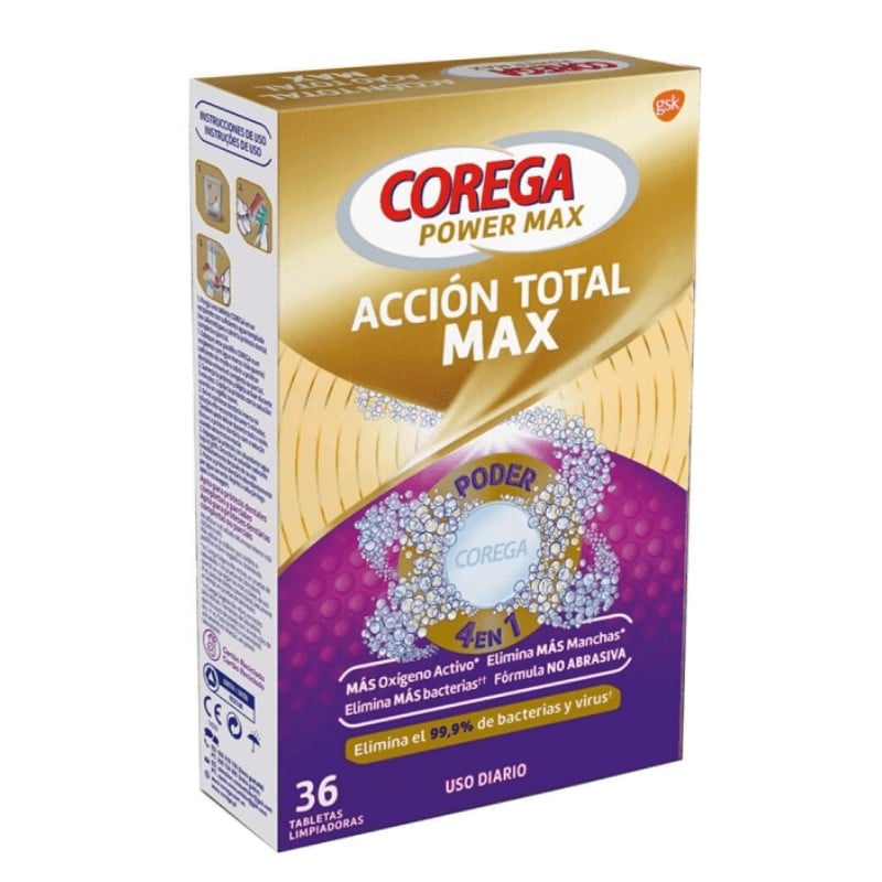 Corega Accion Total Limpieza Prótesis, 66 Tabletas.