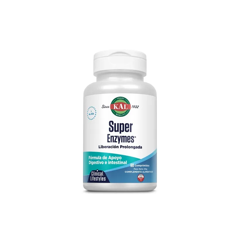 KAL Super Enzymes, 60 comprimidos bicapa. KAL Super Enzymes, 60 comprimidos bicapa.