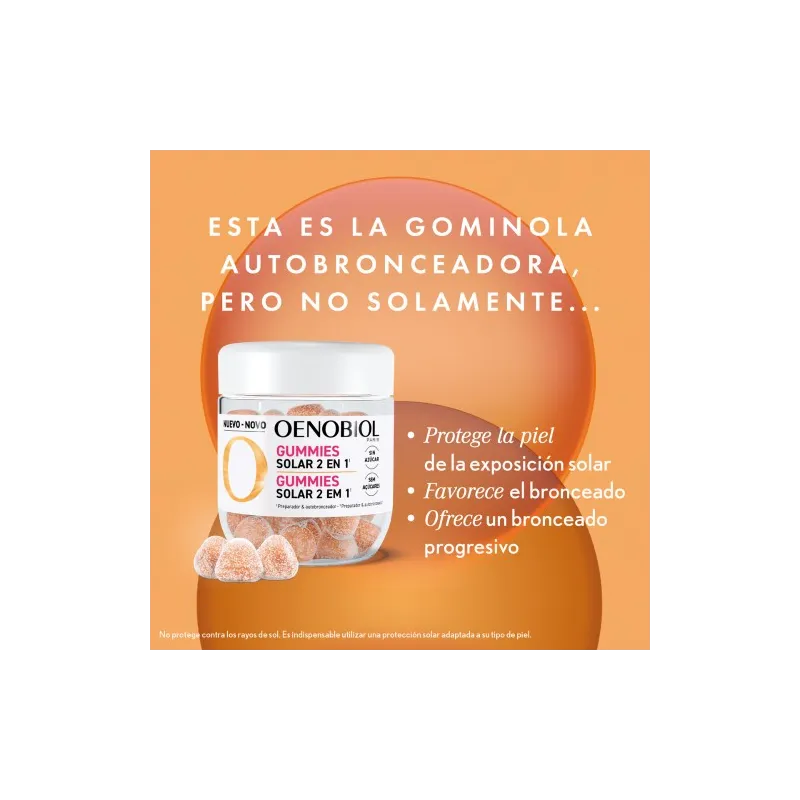 OENOBIOL SOLAR AUTOBRONCEADOR 60 GUMMIES