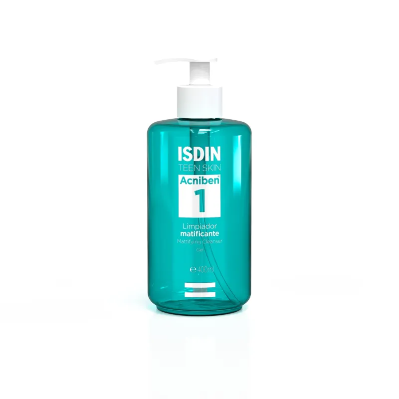 Isdin Acniben limpiador gel matificante, 400 ml + Regalo Fusion Water Isdin Acniben limpiador gel matificante, 400 ml + Regalo Fusion Water