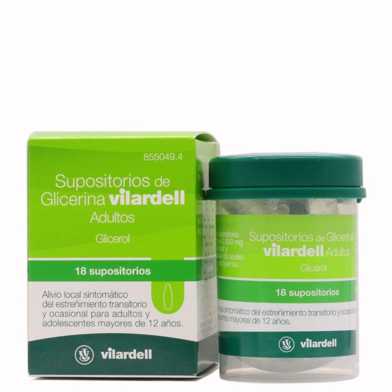 Vilardell Supositorios Glicerina Adultos Tarro 18 uds