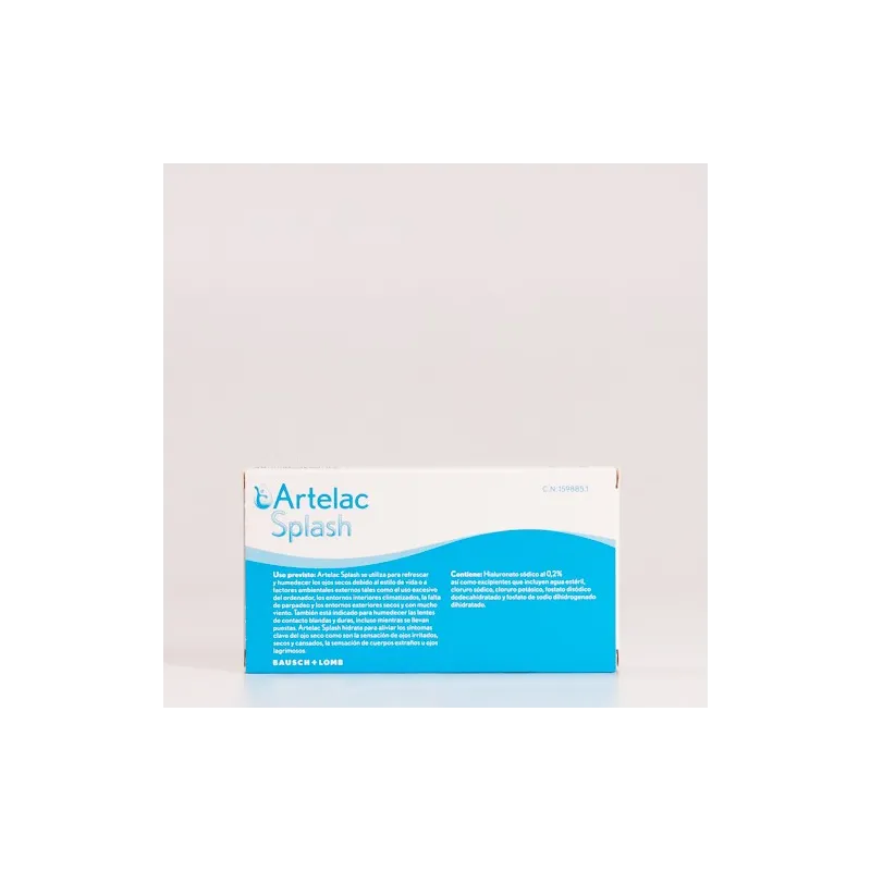 Artelac Splash Colirio Ojos Secos, 30 x 0,5ml.