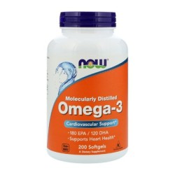 Now Omega 3, 200 perlas de 1000mg.