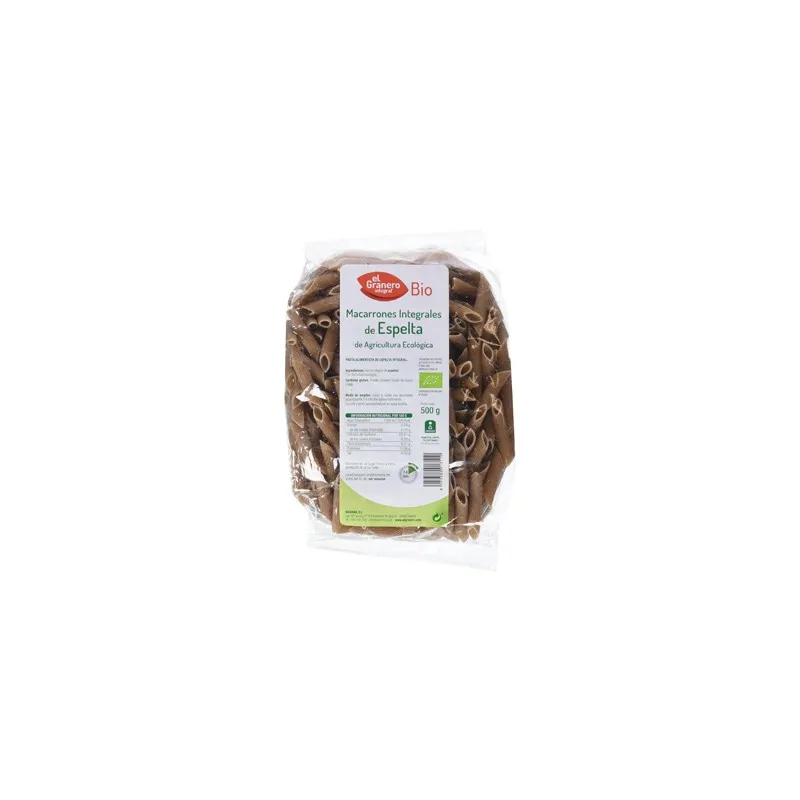 El Granero Macarrones Espelta Integral Bio | Farmacia Barata