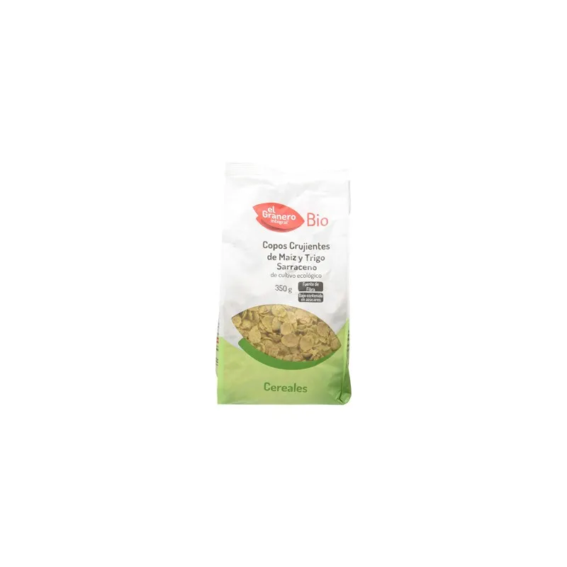 Copos Crujientes Maíz y Sarraceno 350g Bio | Farmacia Barata