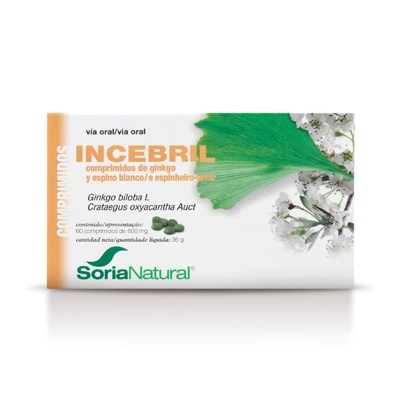 Incebril Ginkgo/Espino Soria, cápsulas naturales, 60 cápsulas