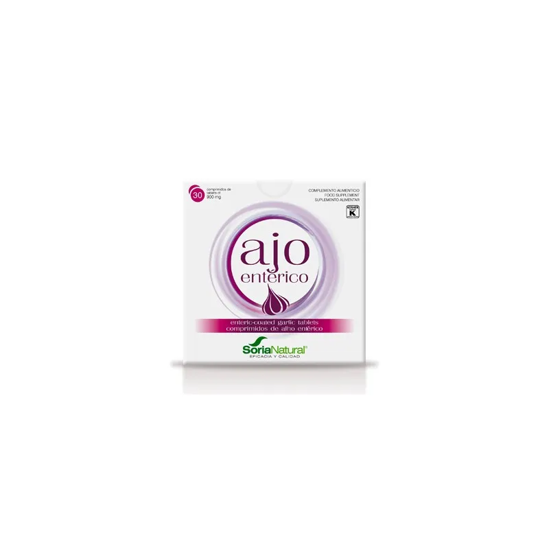 Soria Natural Ajo Entérico 30 comprimidos | Farmacia Barata