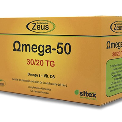 Zeus Omega 50, 30/20 TG, 120 cápsulas.