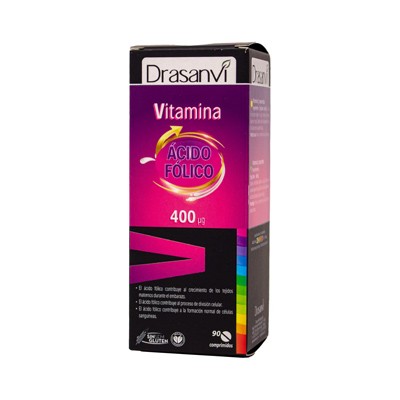 Drasanvi Vitamina B 9, 400µg Ácido Fólico, 90 comprimidos.