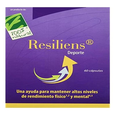 100% natural Resiliens Deporte, 60 cápsulas.