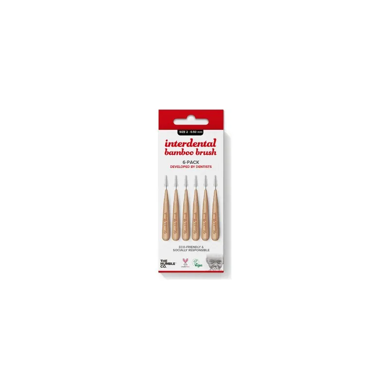 Cepillo interdental bambú talla 2 rojo | Farmacia Barata