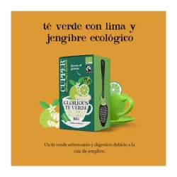Cupper Infusión Green Tea Lime & Ginger 20 sobres Bio | Farmacia Barata Cupper Infusión Green Tea Lime & Ginger 20 sobres Bio | Farmacia Barata