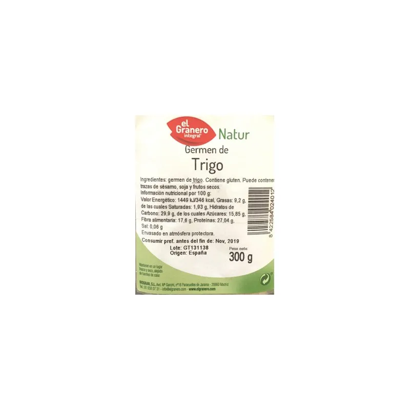 Germen de Trigo 300g Granero | Farmacia Barata