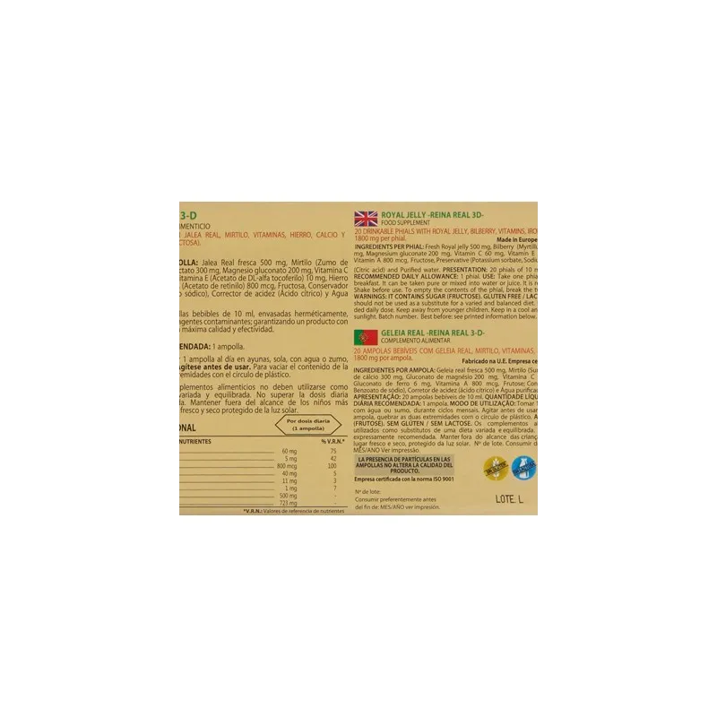 Reina Real 3ª Edad 20 ampollas Robis | Farmacia Barata Reina Real 3ª Edad 20 ampollas Robis | Farmacia Barata