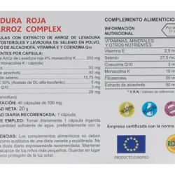 Levadura Roja Arroz 40cap Robis | Farmacia Barata Levadura Roja Arroz 40cap Robis | Farmacia Barata