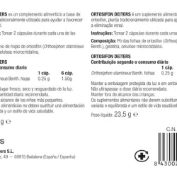 Ortosifón 60cap Deiters | Farmacia Barata