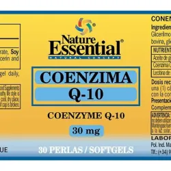 Nature Essential Co-enzyma Q10 30mg 30 perlas | Farmacia Barata Nature Essential Co-enzyma Q10 30mg 30 perlas | Farmacia Barata