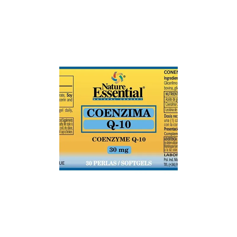 Nature Essential Co-enzyma Q10 30mg 30 perlas | Farmacia Barata Nature Essential Co-enzyma Q10 30mg 30 perlas | Farmacia Barata