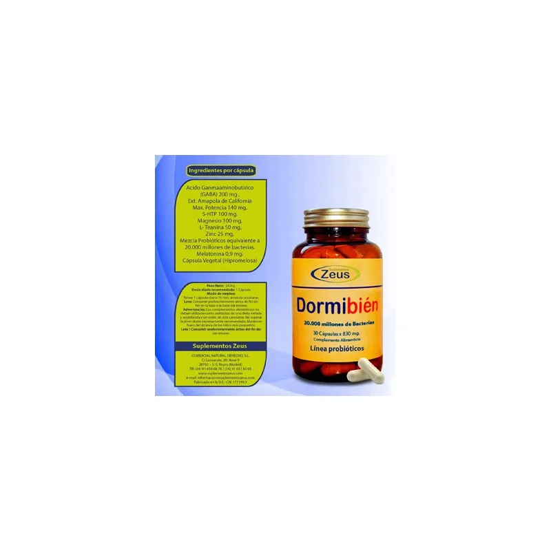 Zeus Dormibien 30 cápsulas | Farmacia Barata