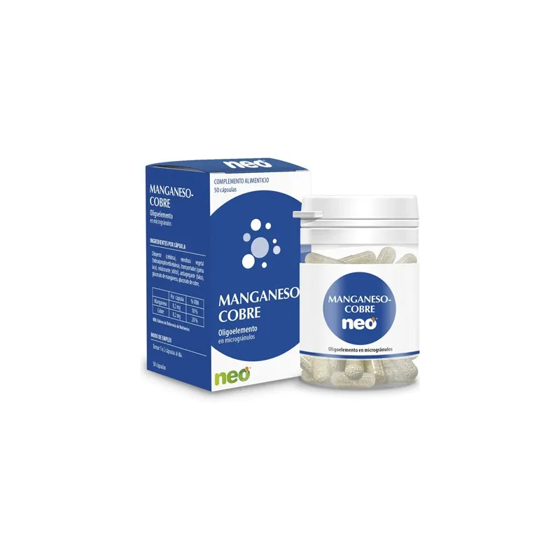 Manganeso Cobre 50cap Neo | Farmacia Barata Manganeso Cobre 50cap Neo | Farmacia Barata