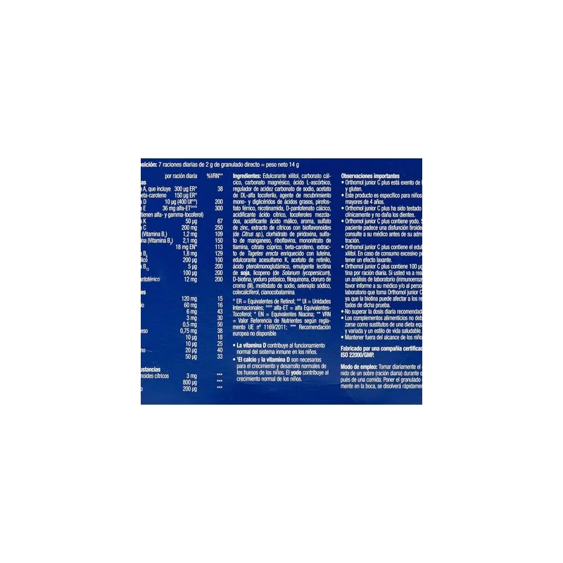 Orthomol Junior C 7 sobres | Farmacia Barata Orthomol Junior C 7 sobres | Farmacia Barata