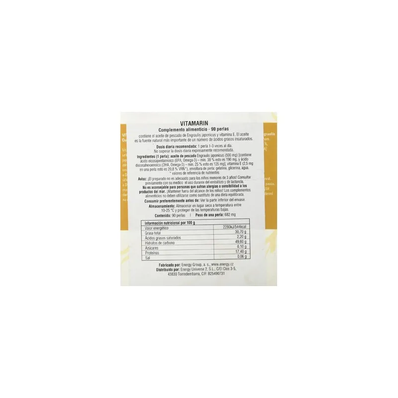 Vitamarin Energy, 90 perlas | Farmacia Barata Vitamarin Energy, 90 perlas | Farmacia Barata