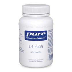 Pure L-Lisina, 90 Cápsulas Vegetales