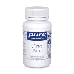 Pure Zinc 15 mg, 60 Cápsulas Vegetales
