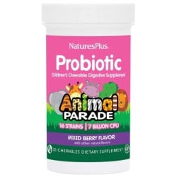 Natures Plus Animal Parade Probiotico para niños, 30 comprimidos masticables