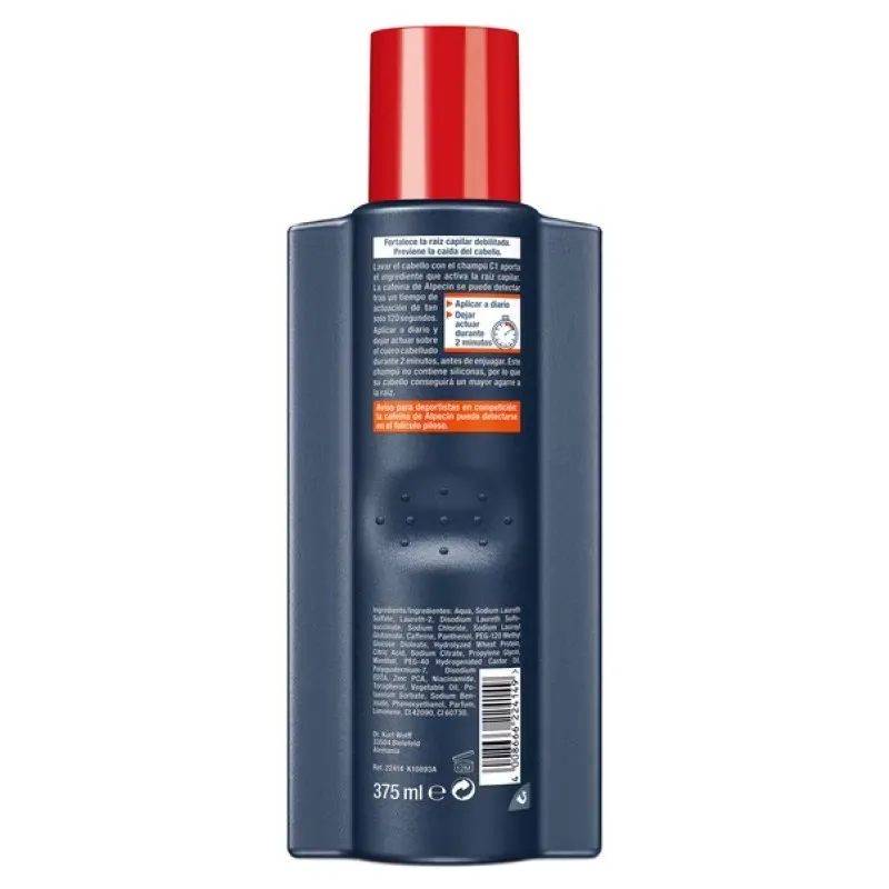 Alpecin C1 Caffeine Champu Anticaida, 375 ml Alpecin C1 Caffeine Champu Anticaida, 375 ml