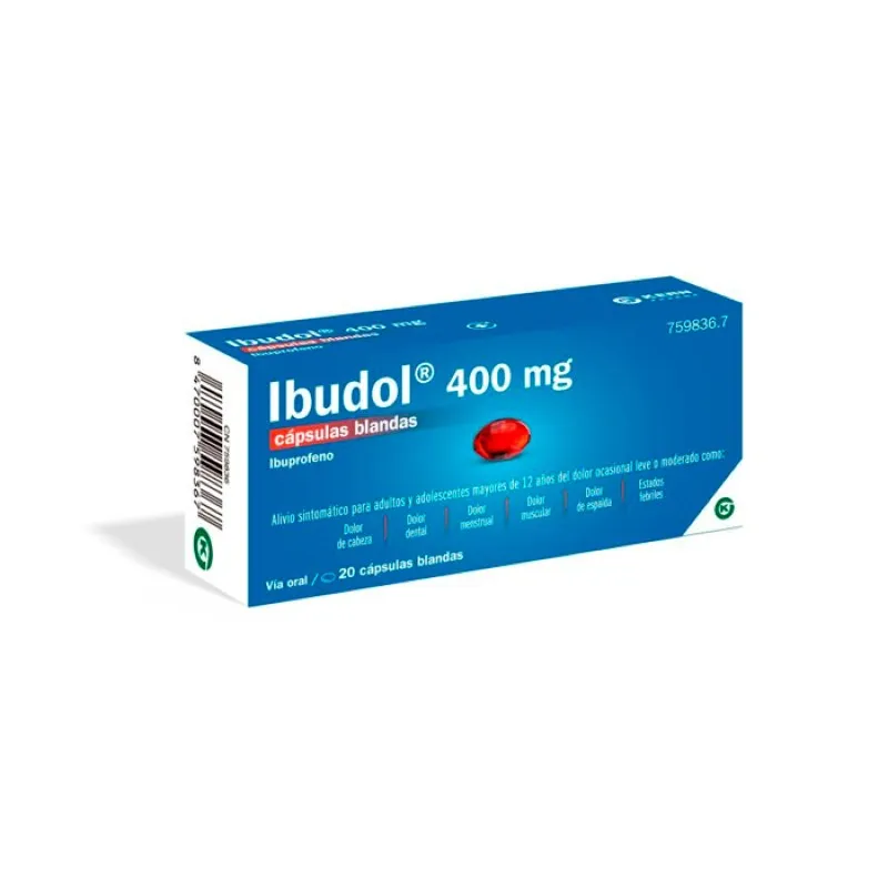 Ibudol 400mg 20 capsulas blandas Ibudol 400mg 20 capsulas blandas