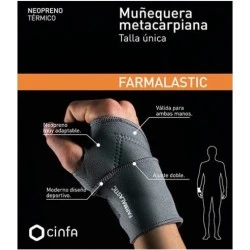 Farmalastic muñequera metacarpiana neopreno, 1 unidad.