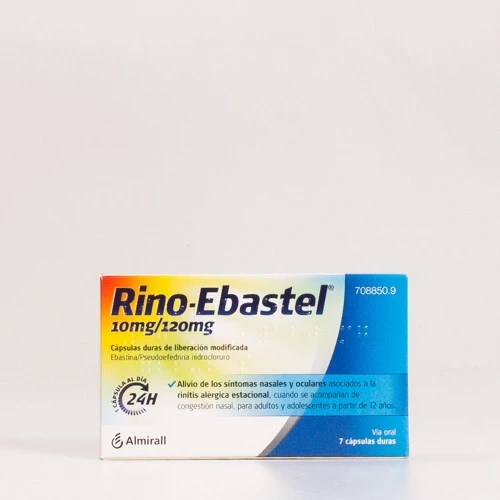 Rino-Ebastel 10 mg/120 mg 7 Cápsulas