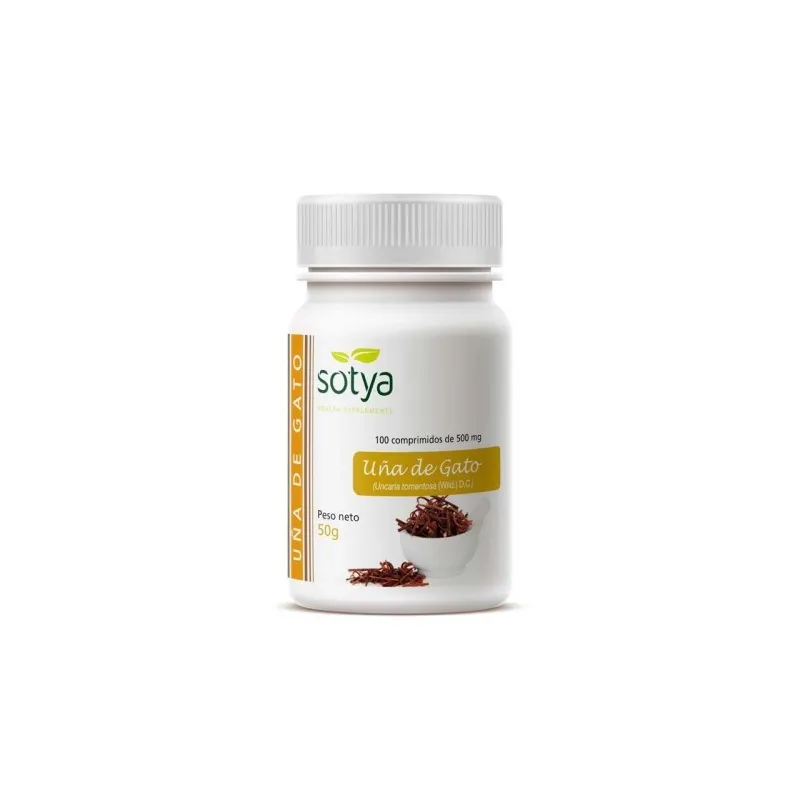 Sotya Uña de Gato 500 mg, 100 Comprimidos Fortalece la salud Sotya Uña de Gato 500 mg, 100 Comprimidos Fortalece la salud