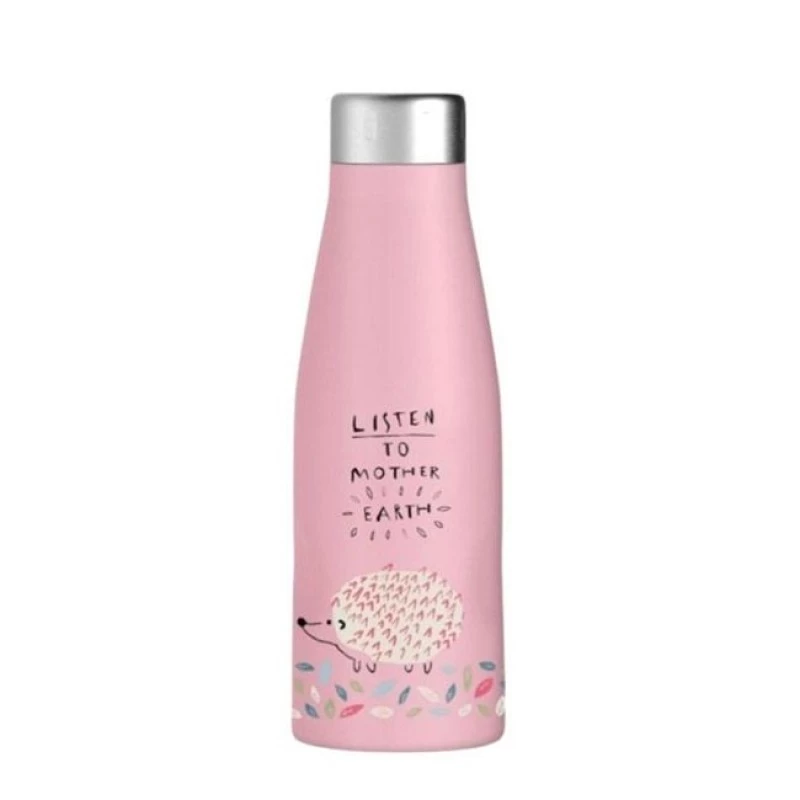 Suavinex Botella Acero Inox Color Rosa, 500 ml