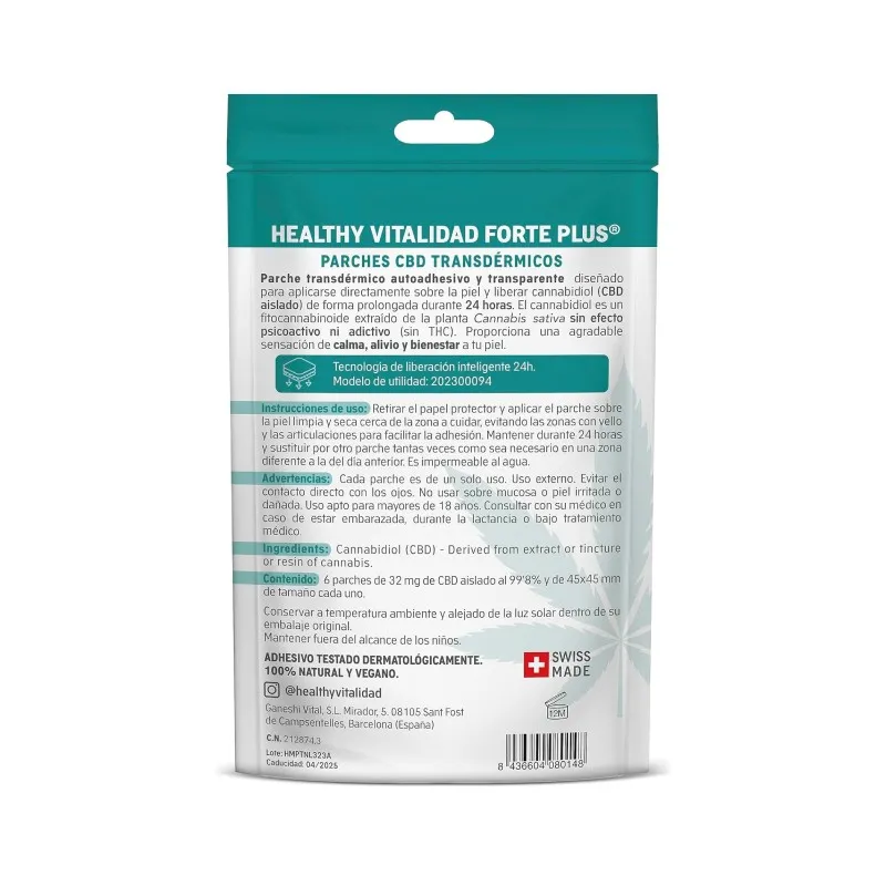 Bella Aurora Parches CBD Transdérmicos 2 parches Bella Aurora Parches CBD Transdérmicos 2 parches