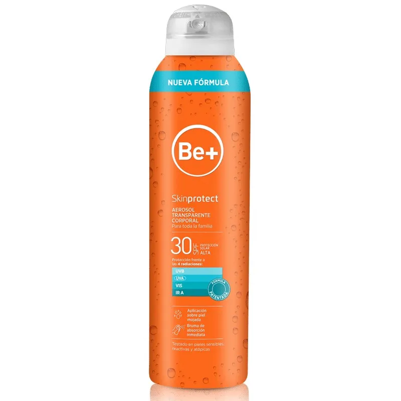 BE+ Skinprotect Aerosol Transparente Corporal SPF30, 200 ml BE+ Skinprotect Aerosol Transparente Corporal SPF30, 200 ml