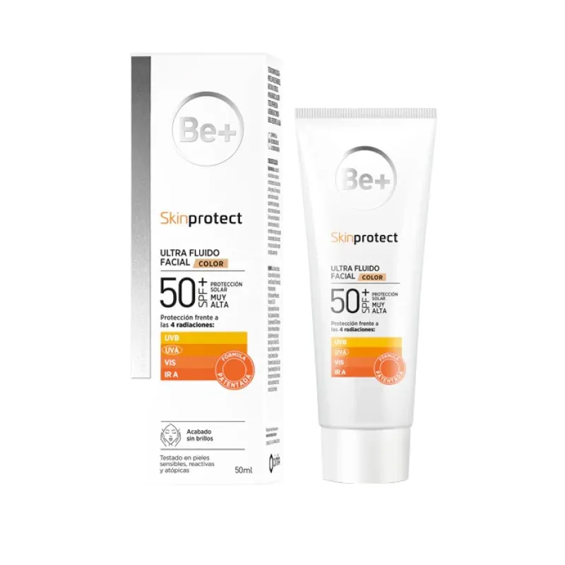 BE+ Skinprotect Ultra Fluido Facial Color SPF50+, 50ml BE+ Skinprotect Ultra Fluido Facial Color SPF50+, 50ml