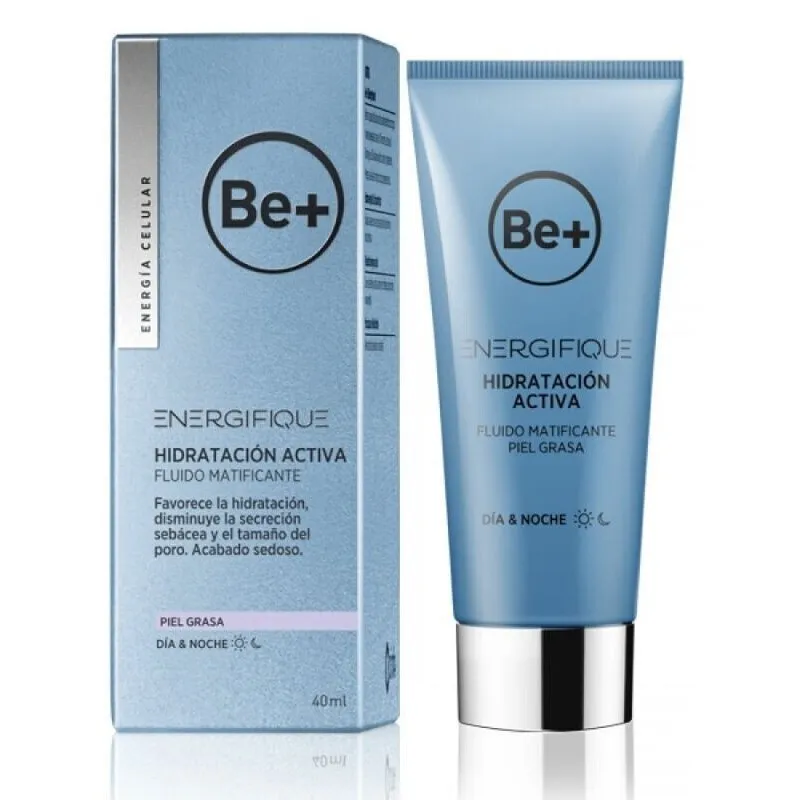BE+ Energifique Fluido Hidratante Matificante Piel grasa, 40 ml