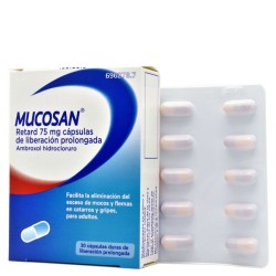 Mucosan Retard 75 mg, 10 capsulas liberación prolongada