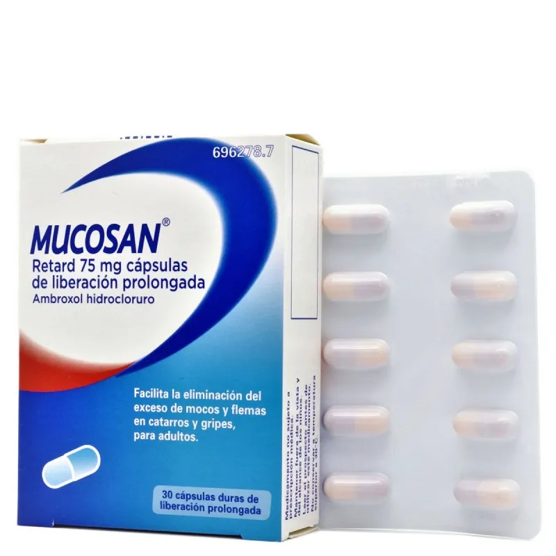 Mucosan Retard 75 mg, 10 capsulas liberación prolongada Mucosan Retard 75 mg, 10 capsulas liberación prolongada